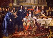 unknow artist Colbert Presenting the Members of the Royal Academy of Sciences to Louis XIV in 1667 Sweden oil painting artist